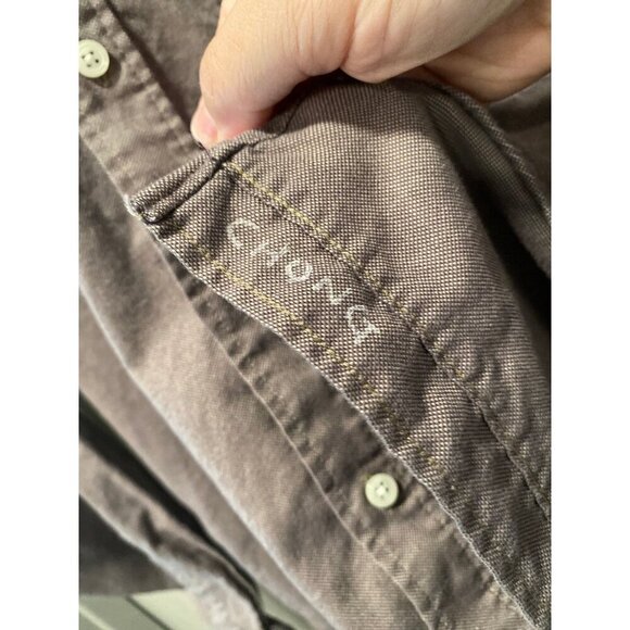 Geoffrey Beene Men's Button Down Shirt | Dark Mushroom | Size 15.5 32/33 - Picture 6 of 6